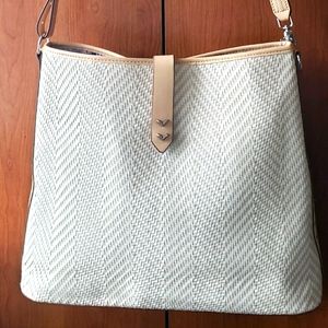 Stella and Dot Crosby Hobo Neutral Chevron